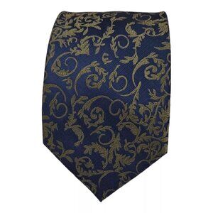 HISDREN Blue Paisley Silk Tie HANDMADE 61"/ 3.4" EC